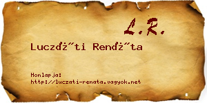 Luczáti Renáta névjegykártya